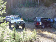 Takin a rest at the mine shaft entrance.