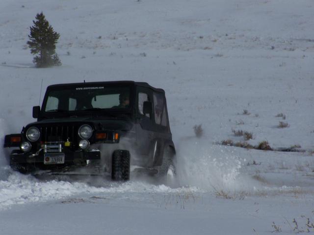 Brian L. cutting through a drift