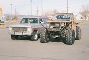 Brian's Blazer, and Rob's Hybrid getting ready to start off a beautiful day