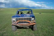 Mike \"Half Ast Racing\" Nunn\'s Bronco after a rollover during the baja