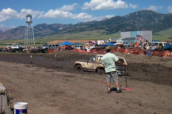 Blair Howze takes his rig through the pit