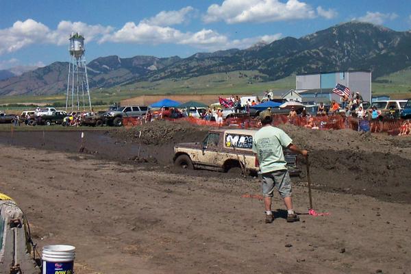 Blair Howze takes his rig through the pit