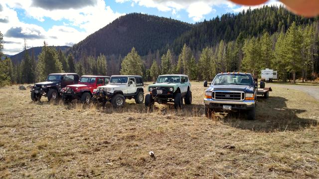 Tom unloaded his Scout II at Whitehouse Campground outside of Bernice - Whitehouse offers an outhouse