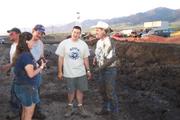 For his birthday, Rob Currier gets a mud-bath.  LR Beef, Shannon Kelly, Mike Nunn, Brad, Rob