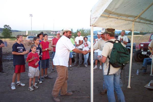 Bill Springer gets his trophy