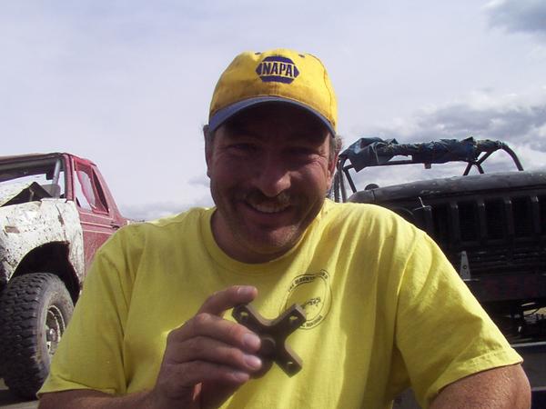 Mountaineer Blair Howze - grinning kinda big for just rolling his Bronco