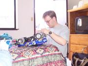 Tom prepares for the RC-Race by building some bar and thumb-tack "cheater" tires for his 2wd Camaro