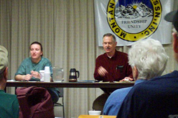 Frontier's Michelle Mandera takes her seat as Treasurer next to President Dick Riebe