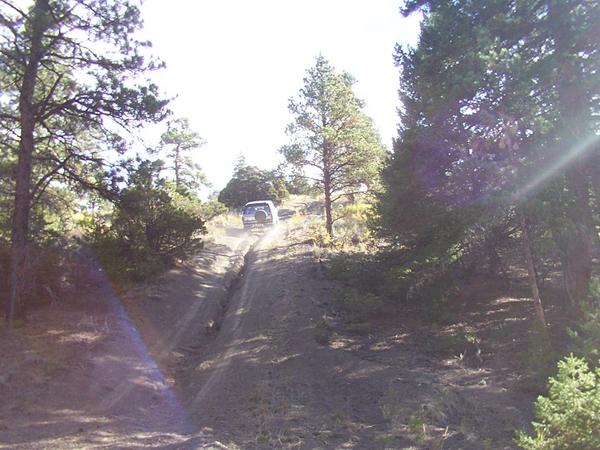 OK. Doug's pretty sure he's gonna make it now.
Watch out for that rut!
