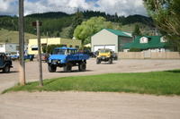 Frontier's Ben Palmer arrives in his '78 Unimog