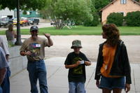 The Walkers arrive - Ron, on the left, was the trail coordinator for DR05