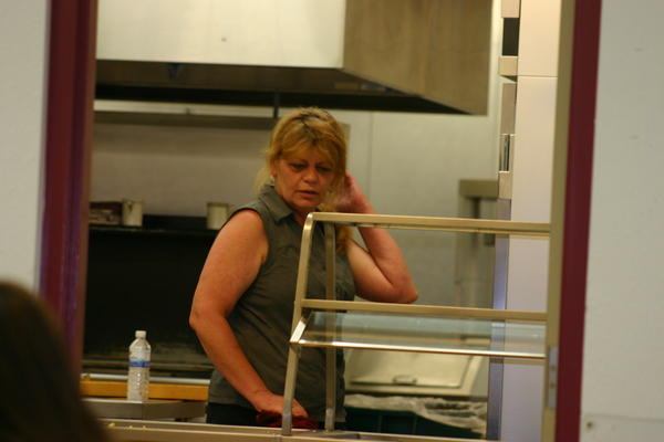 Allison LaTulip during clean-up