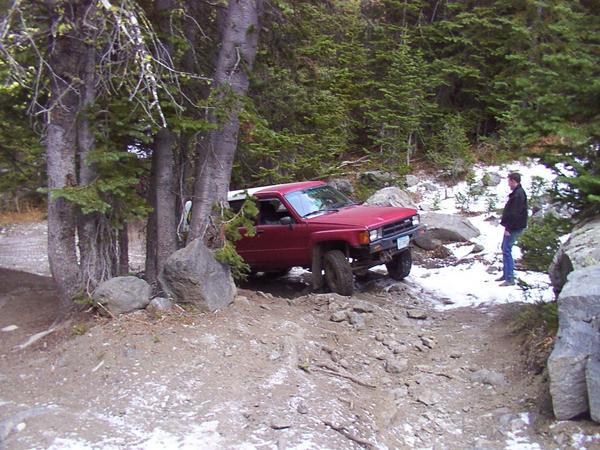 The stock 4Runner makes an attempt.