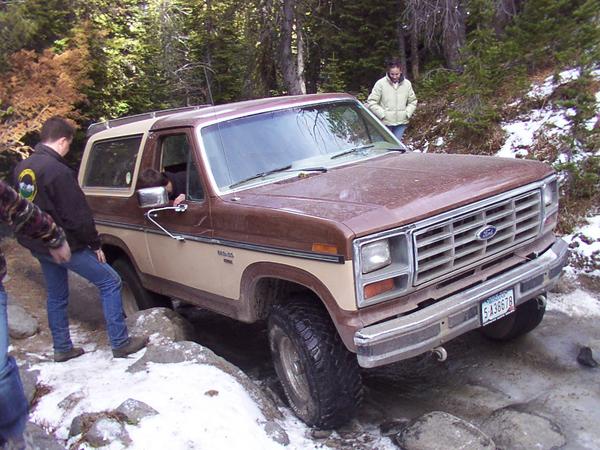 At various times there was smoke rolling from the 33" BFG MTs.