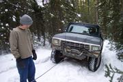 Tyler Gordon in Stubby, with Chris looking on