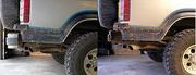 After bending the bumper at Leadville, I decided to do some "trimming" to aleviate that situation.
It's now moved a f