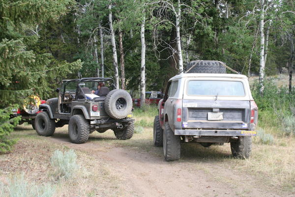 Tom Mandera's Scout and Phil's Jeep