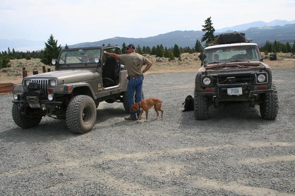 Phil's Jeep and Tom's Scout