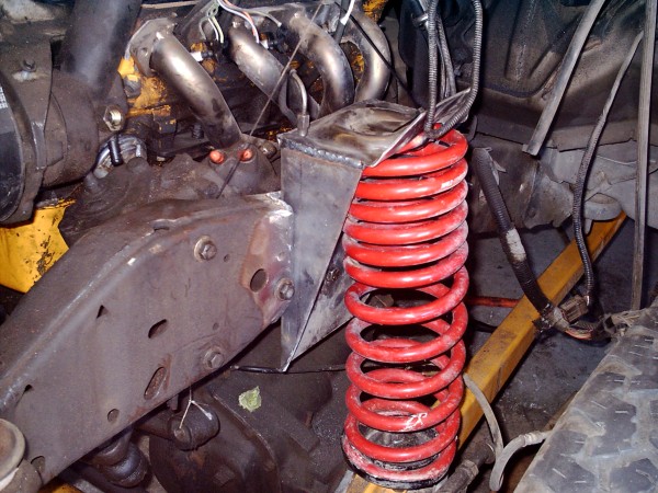 New flat surface on rail for coil bucket