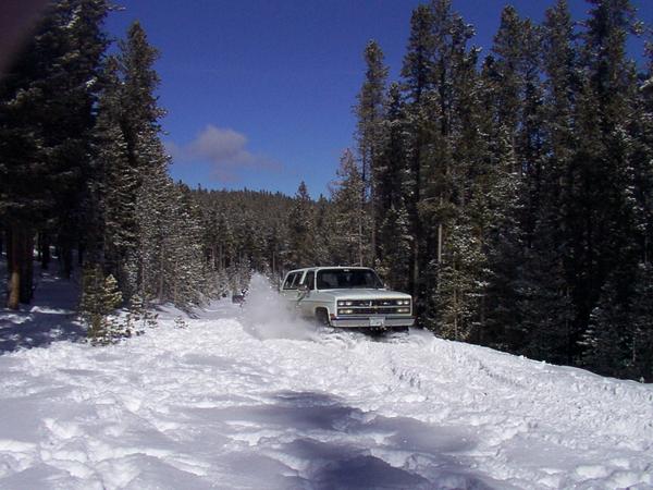 Dennis throwing snow