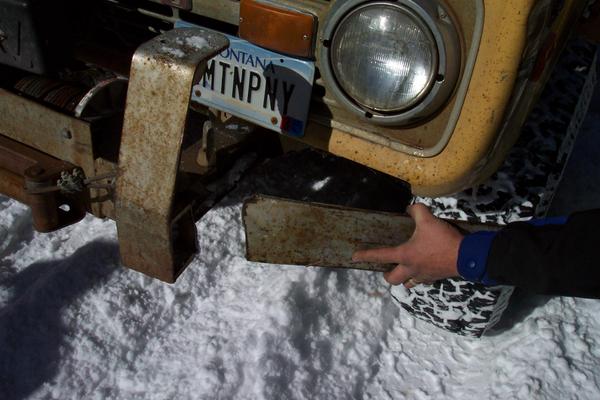 Mike's broken bumper