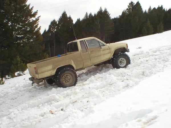 P3150026 - Gary Benson in his Toyota, crawling up the hill.