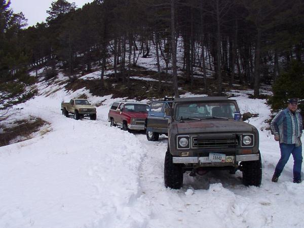 Everyone lining up waiting for the other to turn around