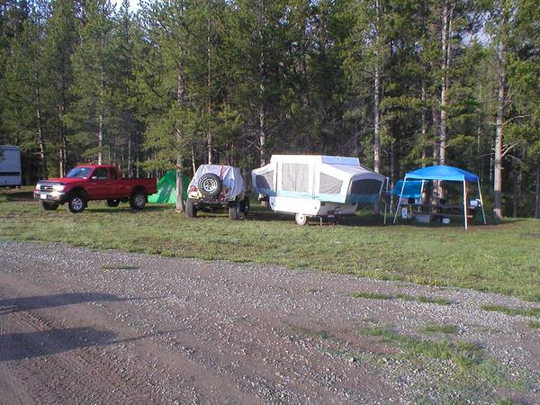 Friday afternoon "Early Birds" from Cascade County 4-Wheelers.
Pat and Jan Mckeon and family in the Jeep.
Greg Moona