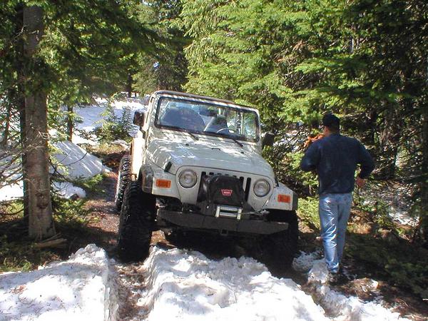 Prospective Frontier member Chris Moore and his TJ.